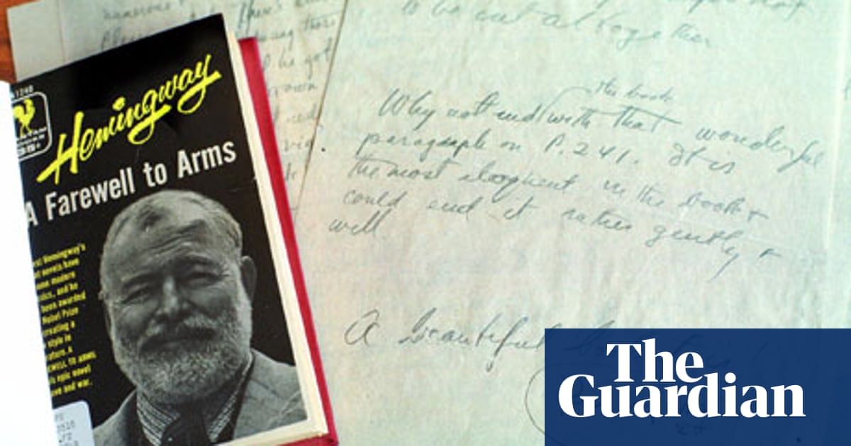 A Farewell To Alternative Endings For Novels Ernest Hemingway The Guardian