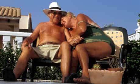 A retired British couple living in Costa Blanca, Spain.