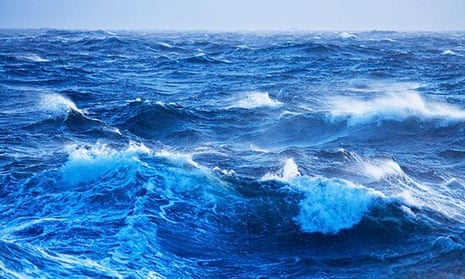 Stormy seas and large wave in the Southern Ocean