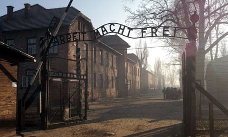 The entrance to Auschwitz concentration camp