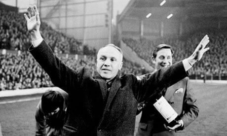 Bill Shankly waves to the Anfield crowd in 1971