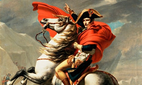 Napoleon on Horseback at the St Bernard Pass by Jacques-Louis David