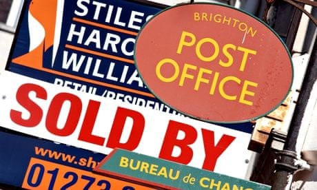 Post office with a sold-by sign