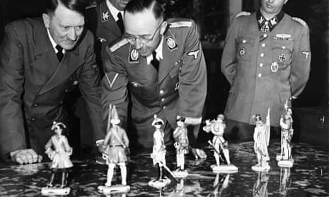 Himmler presents his birthday gifts to Hitler of Allach figurines in Berlin on the 20 April 1944.