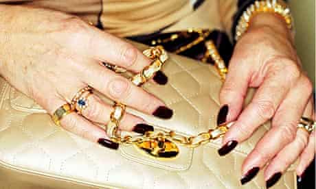 Woman wearing gold jewellery