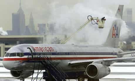 American Airlines plane at LaGuardia airport, New York