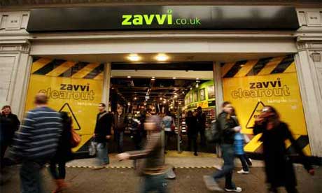 The Zavvi store in Oxford Street, London