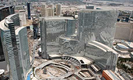Aerial views of Las Vegas CityCenter complex