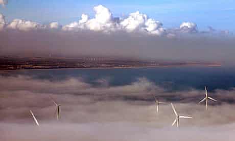 A wind farm at Scroby Sands off East Anglia