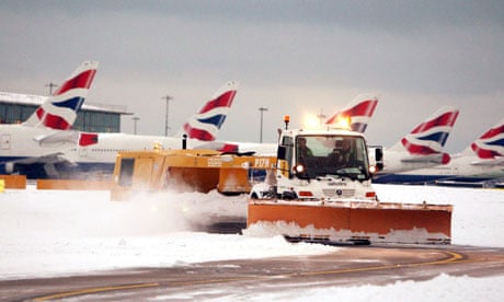 Heathrow airport in December 2010 snowfall
