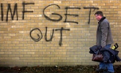 Graffiti in South Dublin on the IMF bailout of Ireland