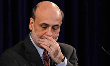 U.S. Federal Reserve Chairman Bernanke is pictured at a news conference in Washington