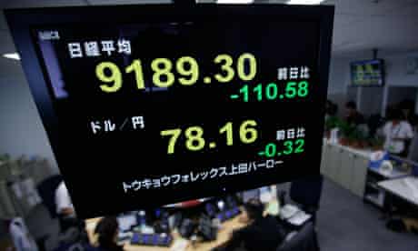 Nikkei stock exchange 8 August 2011