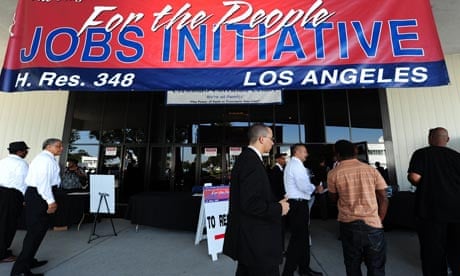 An outdoor job fair in South Los Angeles 