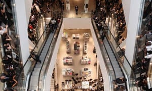 Andy Street, the MD of John Lewis, addresses new partners in the new Westfield Stratford City branch