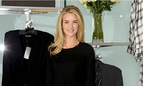 Rosie Huntington Whiteley attends a photocall to launch her range of lingerie for Marks & Spencer
