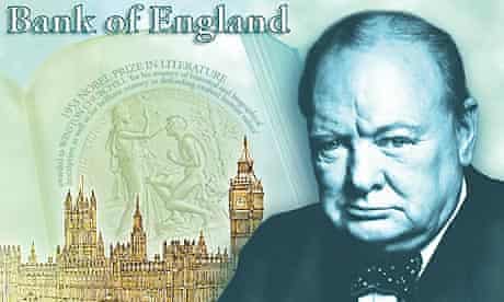 Winston Churchill on next £5 bank note