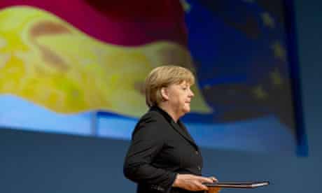 German chancellor Angela Merkel in Leipzig, 2012