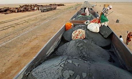 Iron ore train in Mauritania