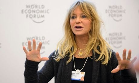 Goldie Hawn speaks at Davos 2014