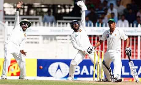 Pakistan's Younus Khan against Sri Lanka in Sharjah in 2011