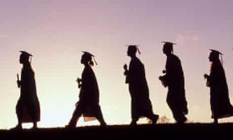 Graduates in silhouette