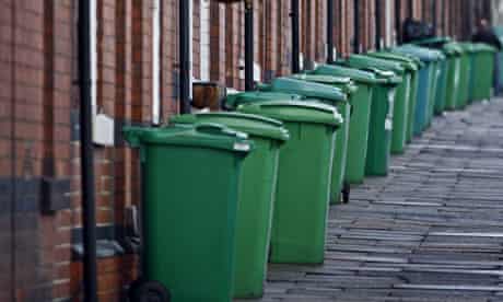 Recycling bins in Nottingham