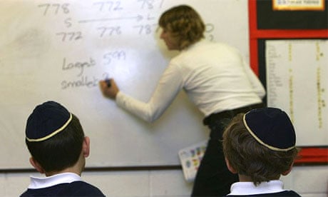 Children learn maths at a Jewish school in Stockport