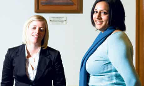 Elizabeth Milsom and Farrah Bhatti both decided against a university science degree after doing their PhDs. Photograph: David Levene