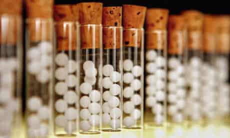 Vials containg pills for homeopathic remedies 