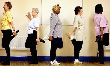 Pensioners Keep Fit As They Participate In An Exercise Class  ces