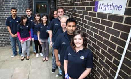 Some of the 100 Nightline volunteers at Essex University