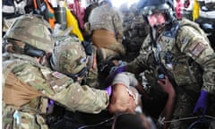 Royal Marines repatriate an injured colleague