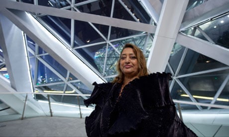 Architect Zaha Hadid at her Guangzhou Opera House