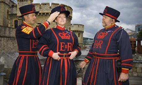 The first female Beefeater, Moira Cameron 