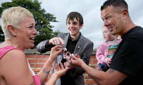 Stephen Knight started doing magic at the age of 11. Here he entertains people in the street