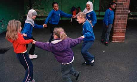 pupils playing in playground