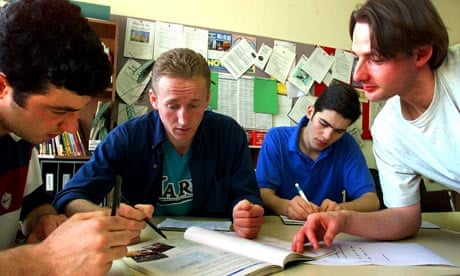 Foreign students learning English at the International Language Institute's Leeds office