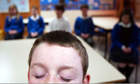 Meditating at school, where mindfulness has become something of a buzz word