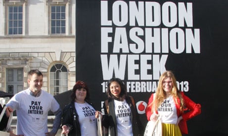 London Fashion Week Intern protest pay your interns