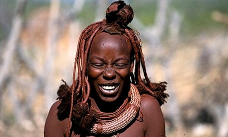 laughing young himba woman