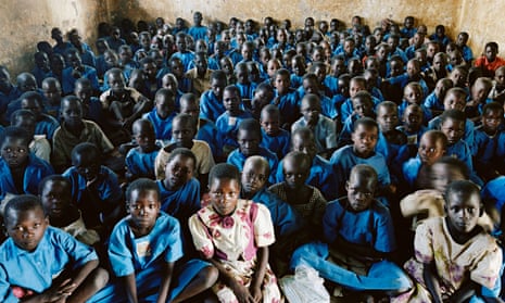 Overcrowded Ugandan Classroom