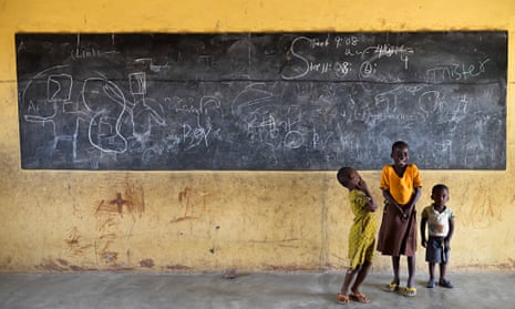 A classroom in Ninkogo primary school, in north-eastern Ghana.