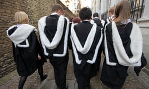 Cambridge University students on graduation day