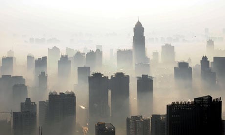COP15 China and carbon air pollution : haze over Wuhan, Hubei