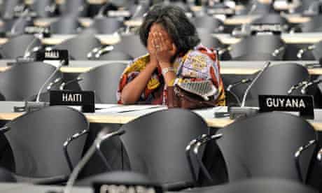 COP15: A Haitian delegation during second-day session at the Bella center in Copenhagen