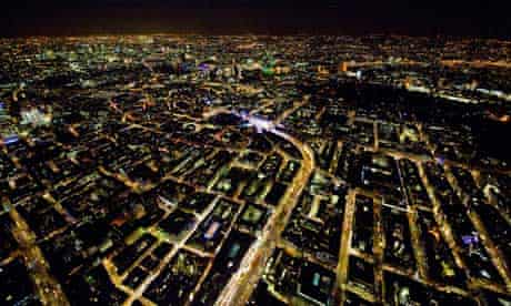 AERIAL PICTURES OF LONDON BY NIGHT
