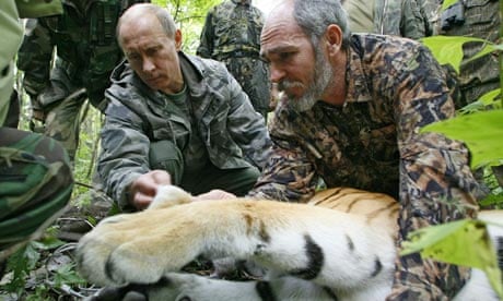Vladimir Putin and tiger