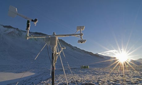 hacked climate science emails : A remote weather station on the edge of Lake Vanda