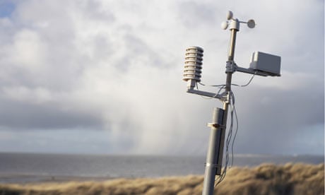 hacked climate science emails : A remote weather station on the coatline